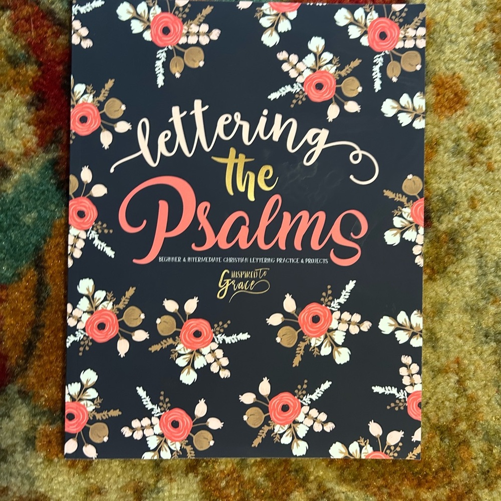 Floral Adult Lettering the Psalms Book